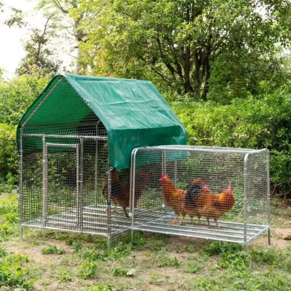 Metal Chicken Coop, Chicken Run Chicken Tunnels With Cover
