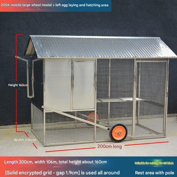 Mobile Metal Ecological Free-Ranging Free-range Chicken Coop