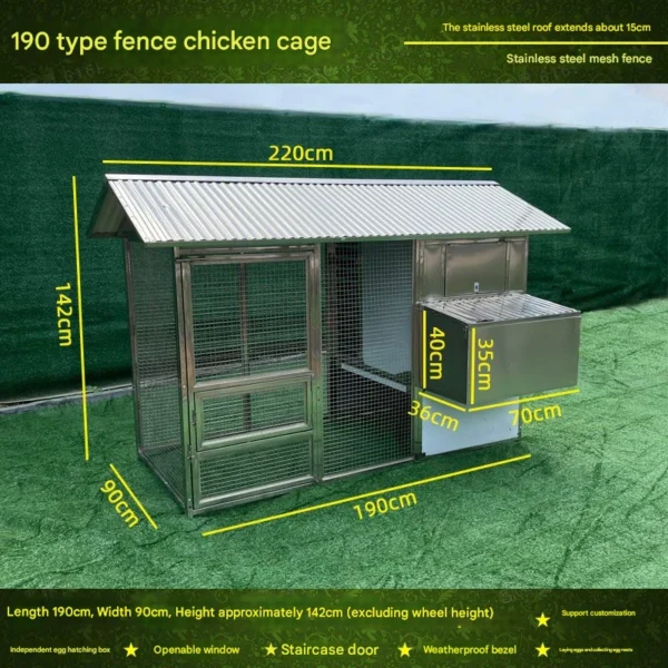 Mobile Metal Ecological Free-Ranging Free-range Chicken Coop