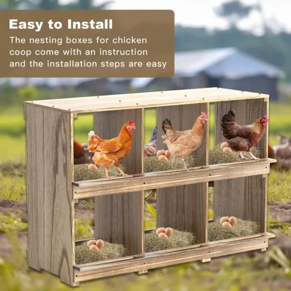Chicken Nesting Boxes, Compartment Nest Box Wall Mount