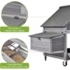 Large Chicken Coop On Wheels Mobile Weatherproof For 6-8 Chickens With 6 Nesting Box