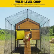 Mobile All-Around Iron Frame Automatic Door Chicken Coop