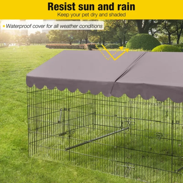 Metal Chicken Coop Run With Waterproof Cover Chicken House