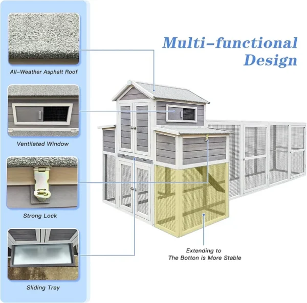 "150" Large Chicken Coop for 6-10 Chickens