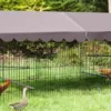 Metal Chicken Coop Run With Waterproof Cover Chicken House