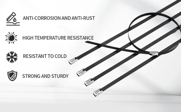c5798e0b8047ea61e565e57f17dd1659 Multifunctional Self-Locking Metal Zip Ties: Versatile & Durable Binding Solution
