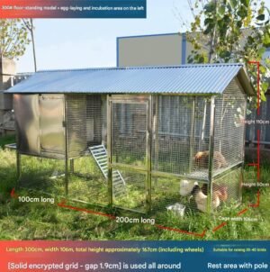 Mobile Metal Ecological Free-Ranging Free-range Chicken Coop