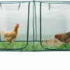 Portable Chicken Run Hen Coop,Walk-in Poultry House, 10 Stakes in Backyard and Farm