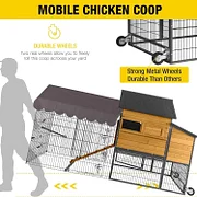 Mobile All-Around Iron Frame Automatic Door Chicken Coop