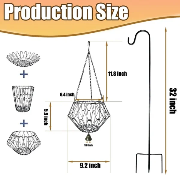 Hanging Chicken Feeding Station, Veggie Treat Ball Boredom Toys for Chicken/Hens/Ducks/Quails/Parrots